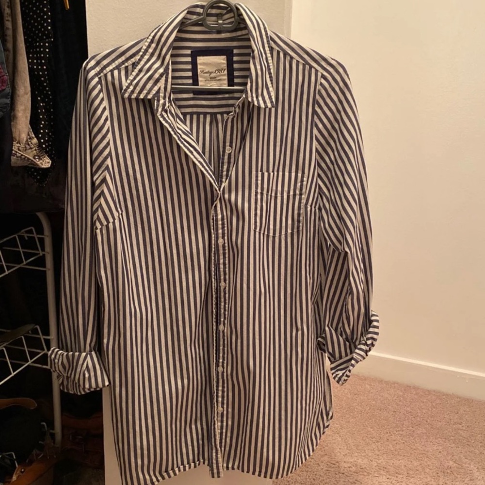 Long button down shirt